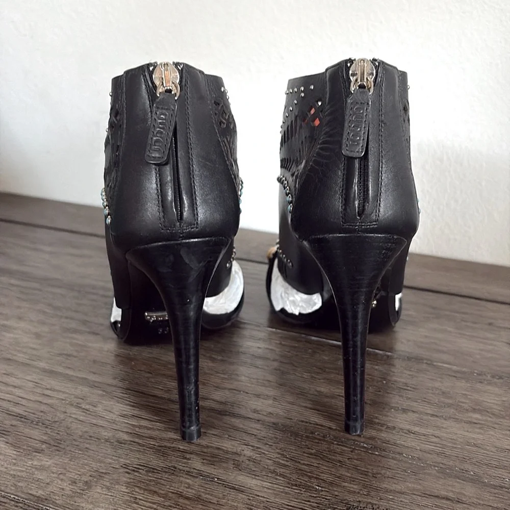 [Gucci] Black Lika Bejeweled Studded Toe Stiletto Heels Women’s EU/IT 36 / US 6 - Picture 7 of 13
